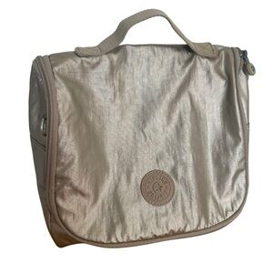 Kipling Metallic Gold Hanging Toiletry Travel Bag